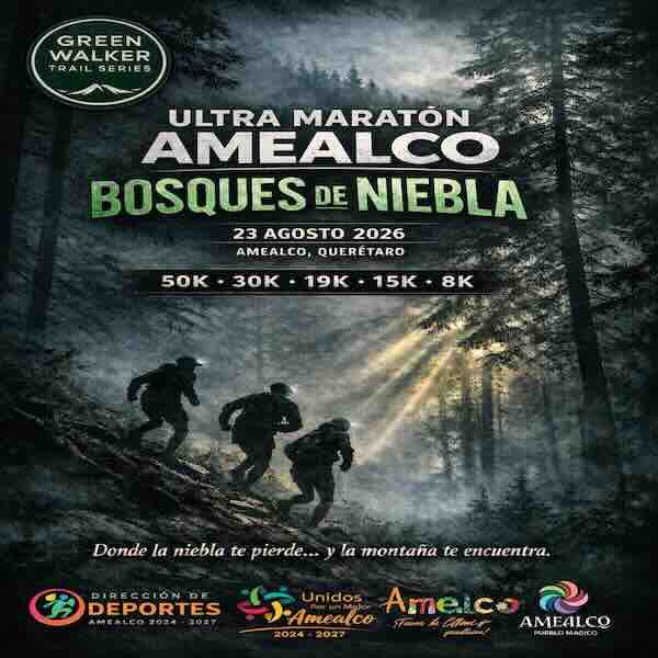 Logotipo ULTRA MARATON AMEALCO BOSQUES DE NIEBLA